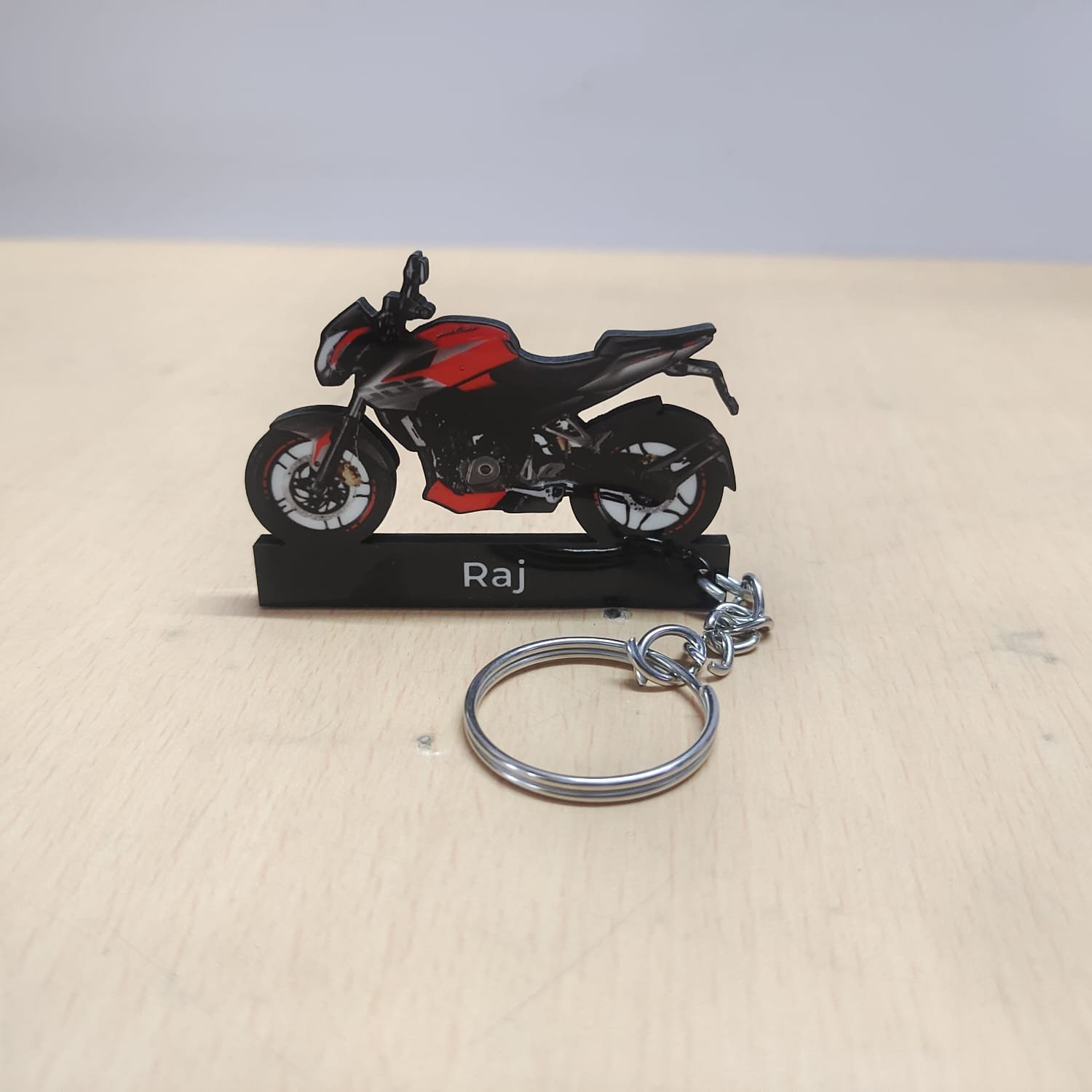 Bajaj Pulsar NS200 Wild Red Bike Keychain Osiyankart