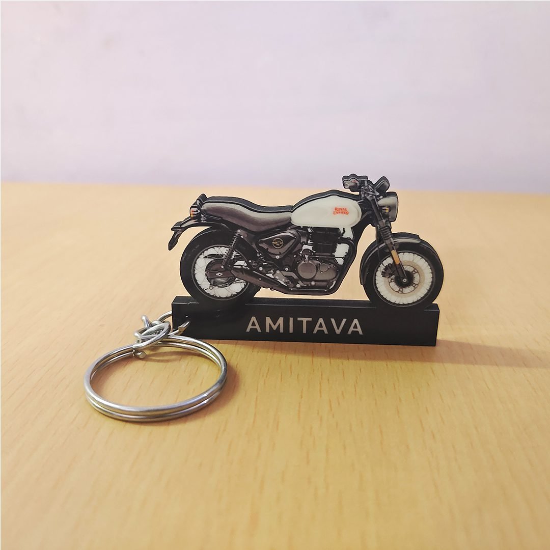 Best Royal Enfield Hunter 350 Factory Silver Bike Keychain Osiyankart