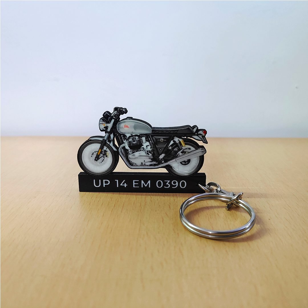 Best Royal Enfield Interceptor 650 Silver Spectre Bike Keychain