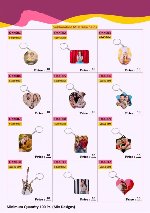 Sublimation Keychains page 1
