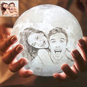 Buy Best Customized 3D Printed Photo Moon Lamp
