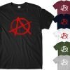 anarchy logo graphics printed t shirt