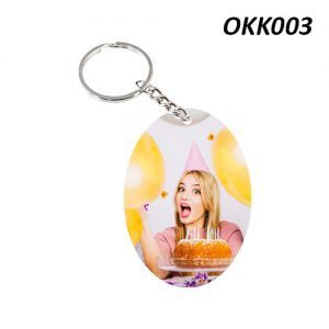 Free Ship Buy Custom Wooden Keychain Oval OKK03