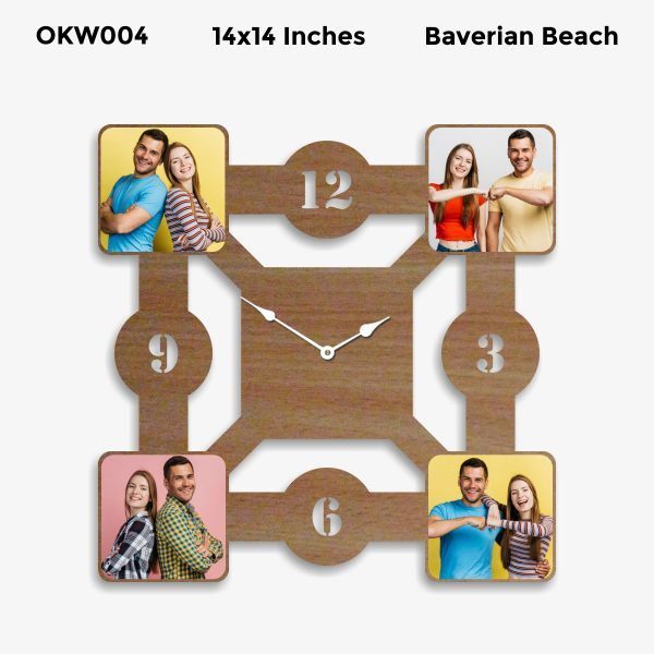 Designer Square Personalized Clock OKW004