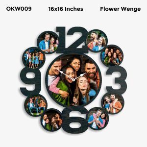 Buy Best 9 Photo Designer Personalized Clock OKW009