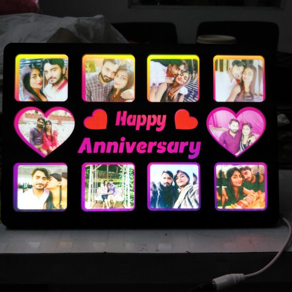 LED Personalized Happy Anniversary Photo Frames OKLED01