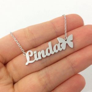 Buy Best Personalized Name Necklace With Butterfly Design