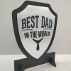 Trophy Best Dad In The World Engraved