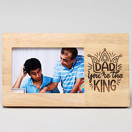 King Dad Engraved Photo Frame