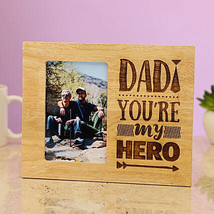 Dad You Are My Super Hero Engraved Photo Frame