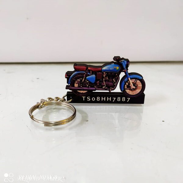 Royal Enfield Classic 350 Airborne Blue Keychain