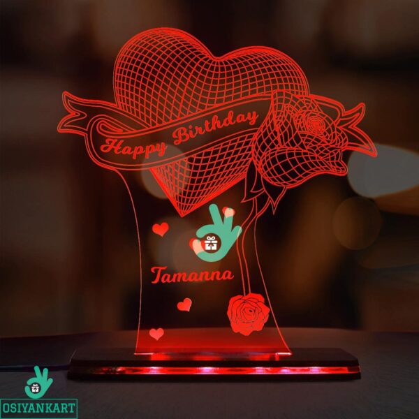 3D ACRYLIC LED TABLE HAPPY BIRTHDAY LAMP 2