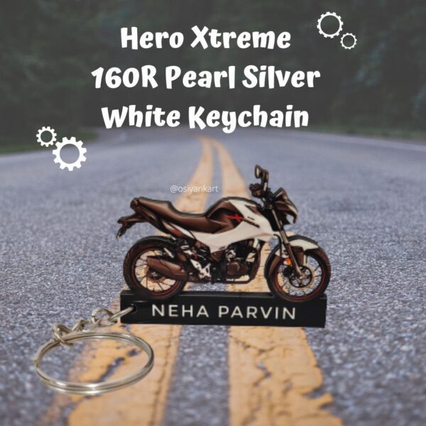 Hero Xtreme 160R Pearl Silver White Keychain