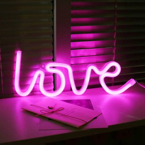 Pink Neon Love Lights