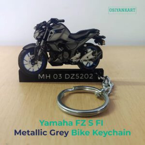 Best Yamaha FZ S FI Metallic Grey Bike Keychain