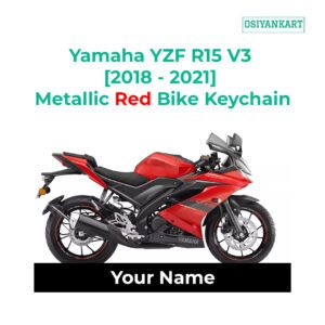 Yamaha YZF R15 V3 Metallic Red Bike Keychain