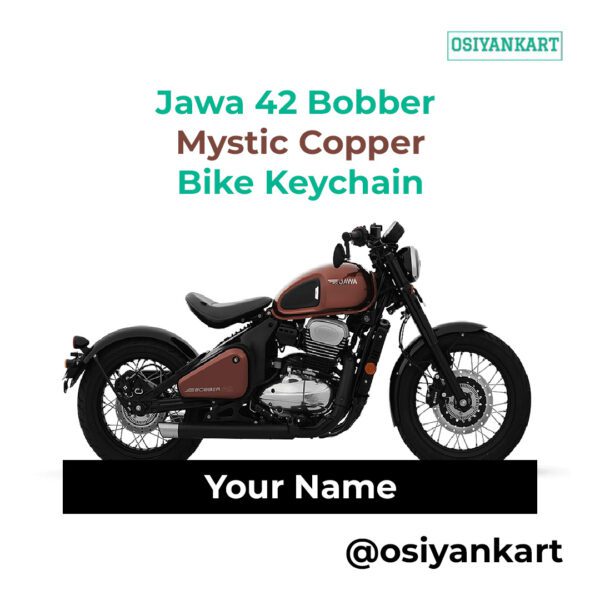 Jawa 42 Bobber Mystic Copper Bike Keychain