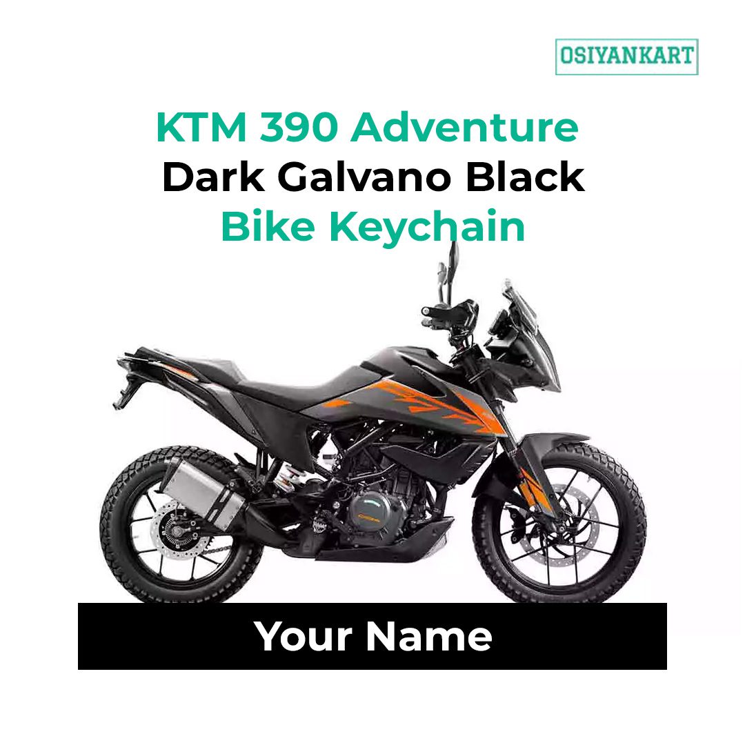 KTM 390 Adventure Dark Galvano Black Bike Keychain