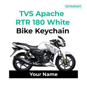 Best TVS Apache RTR 180 ABS White Bike Keychain