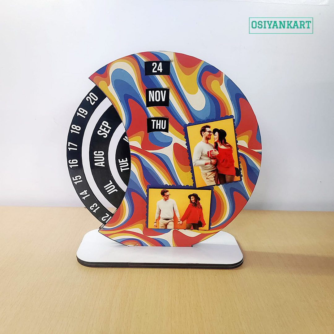 Best Printed Perpetual Photo Rotating Calendar | Personalized Table Calendar | OKPC02