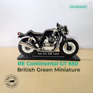 Best RE Continental GT 650 British Green Bike Miniature Table Top