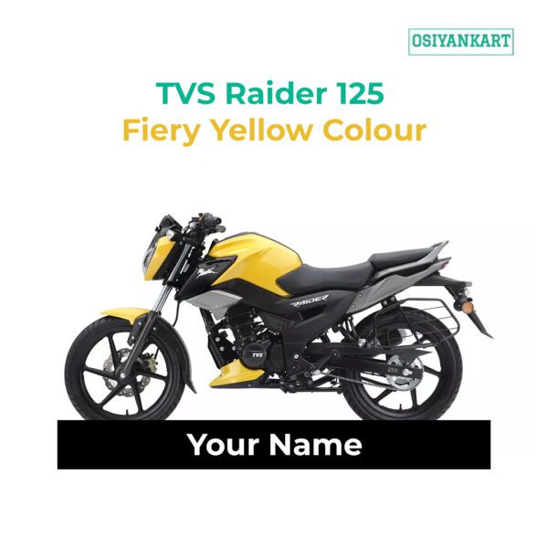 TVS Raider 125 Fiery Yellow Bike Keychain