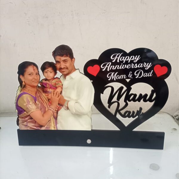 Happy Anniversary Cutout Table Top Frame