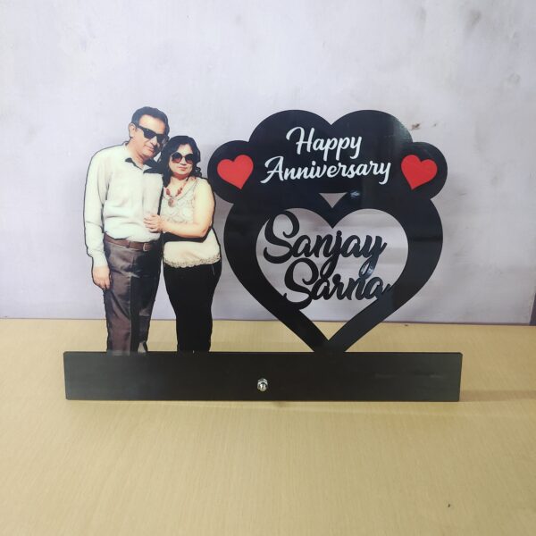 Happy Anniversary Cutout Table Top Frame
