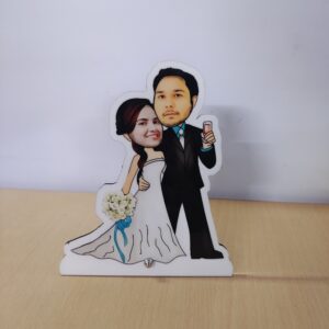 Personalized Wedding Couple Bride And Groom Caricature Table Top