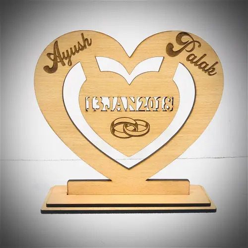 Customized Wooden Loving Date With Name