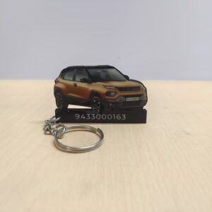 Best Tata Punch Meteor Bronze With Black Roof Car Keychain