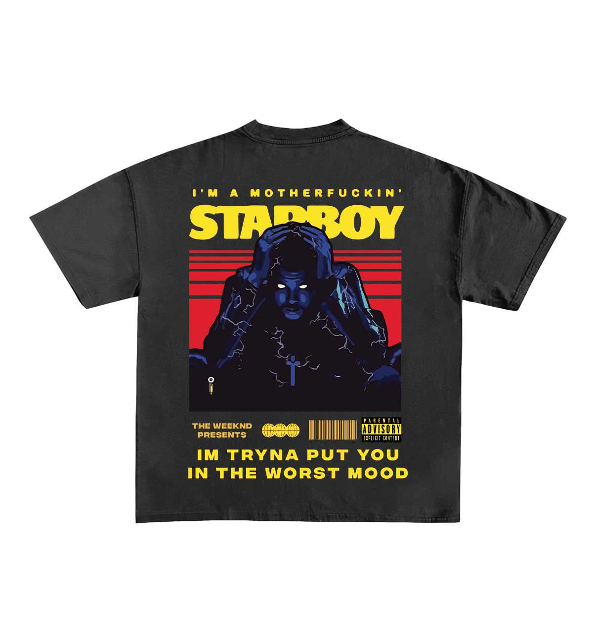 Starboy Designed Oversized T Shirt