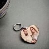 Customized Wooden Keychain Heart OKK04