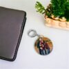 Customized Wooden Keychain Round OKK13
