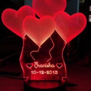 Buy Best Personalized Acrylic 3D illusion Lamp Heart OK3DL001