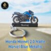 Best Honda Hornet 2.0 Matte Marvel Blue Metallic Bike Keychain