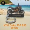 Best KTM 390 Duke BS3 White Bike Keychain