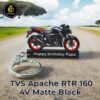 Best TVS Apache RTR 160 4V Matte Black Bike Keychain