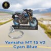 Best Yamaha MT 15 V2 Cyan Blue Keychain
