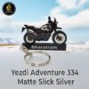 Best Yezdi Adventure Matte Slick Silver Customized Keychain