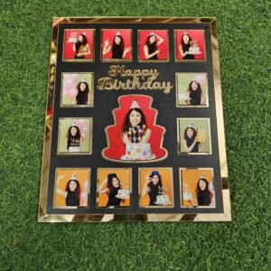 Personalized Happy Birthday Golden Photo frame