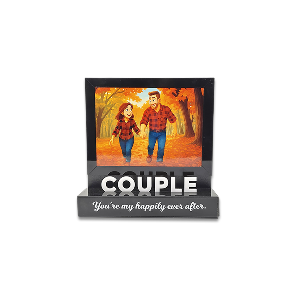 Blank Couple Theme Acrylic Table Top Photo Frame 8 Inch