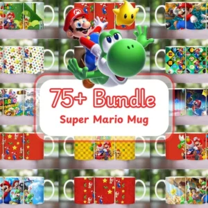75+ Bundle Super Mario Mug Design
