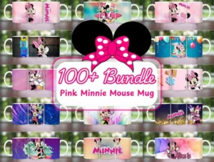 100+ Bundle Pink Minnie Mouse Mug Design
