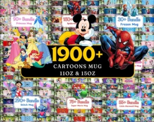 1900+ Cartoon Character Mug Bundle
